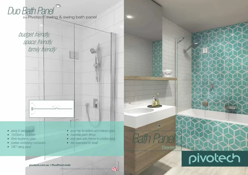 Bath Panel Dual Swing Bright Silver